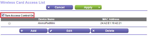 wireless card access list- access control|netgear ethernet access control.